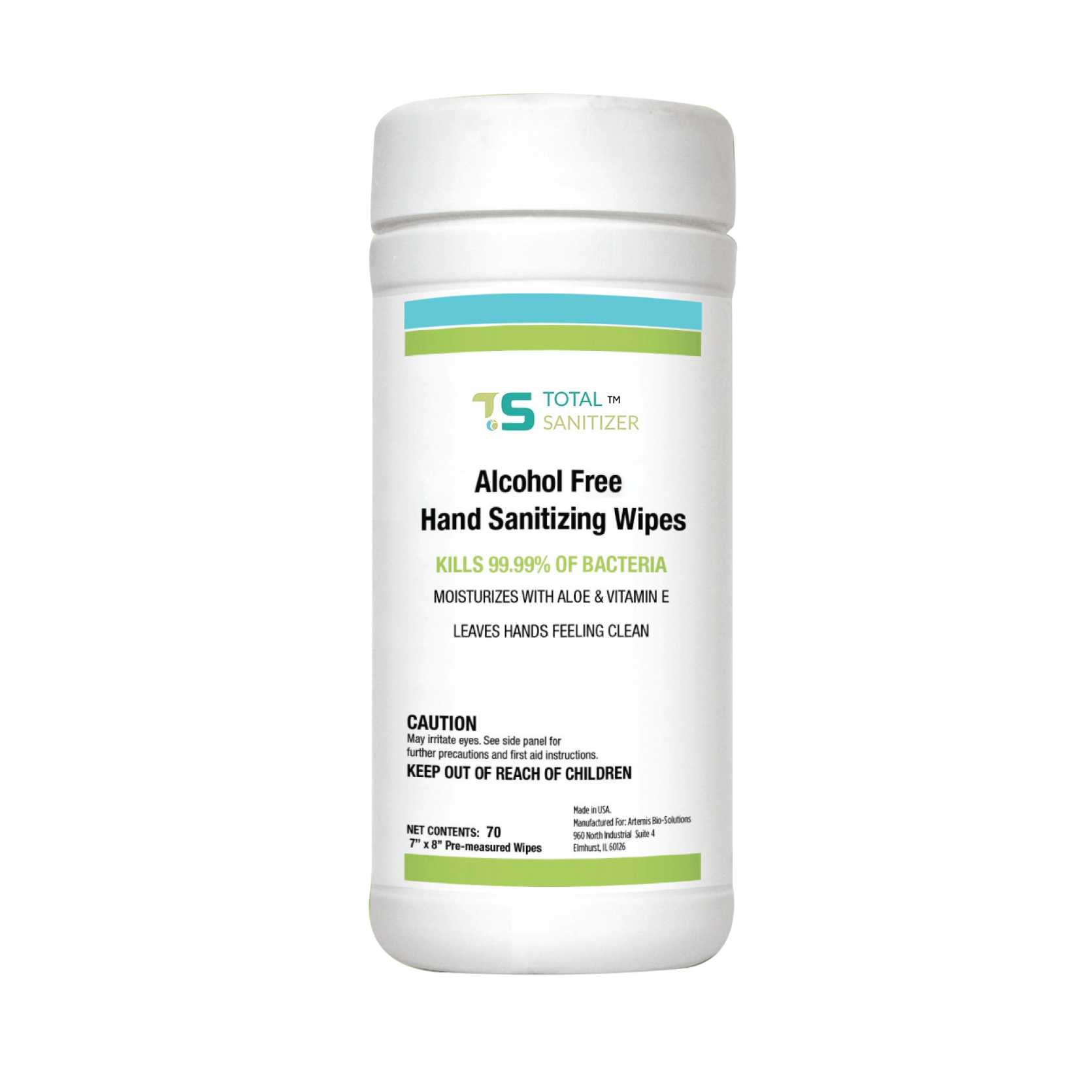Total Sanitizer® ALCOHOL FREE CLOTH HAND WIPES