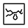 A black and white drawing of a rope with a drop hanging from it.