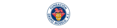Logotipo circular azul y rojo de la Fundación Cero Modelo con un centro blanco y texto en español alrededor.