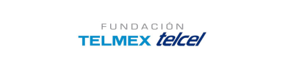 Logotipo de la Fundación Telmex Telcel en azul y gris sobre fondo blanco.