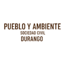 Logo reading “Pueblo y Ambiente, Sociedad Civil, Durango” in brown text on a white background