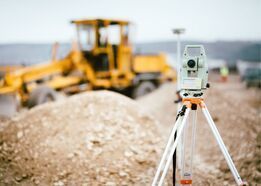 Laser topography survey on jobsite