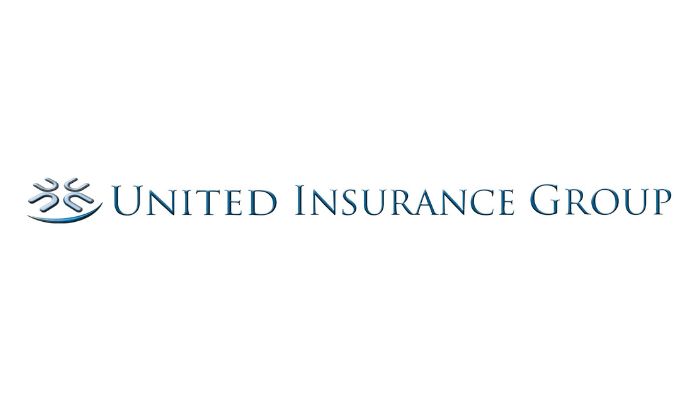 United Insurance Group logo: stylized blue emblem next to text on white background.