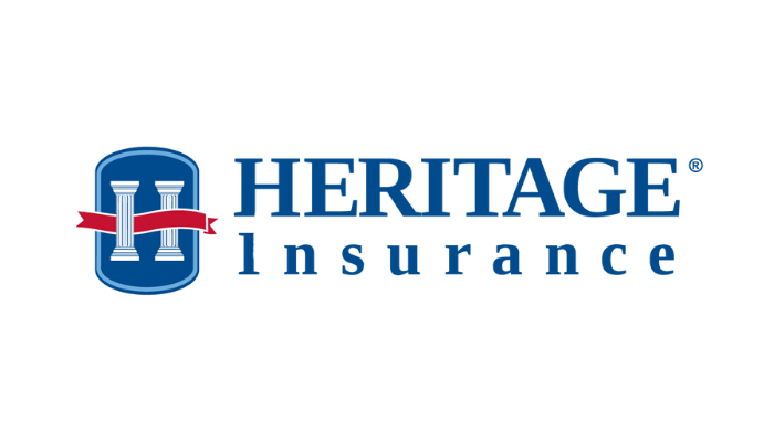 Heritage Insurance logo with stylized 