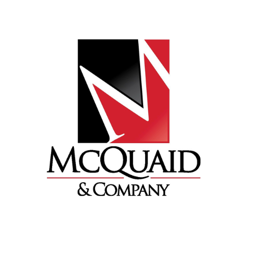 Logo for McQuaid & Company, featuring a red and black stylized