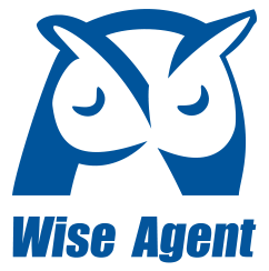 Blue owl logo with the words