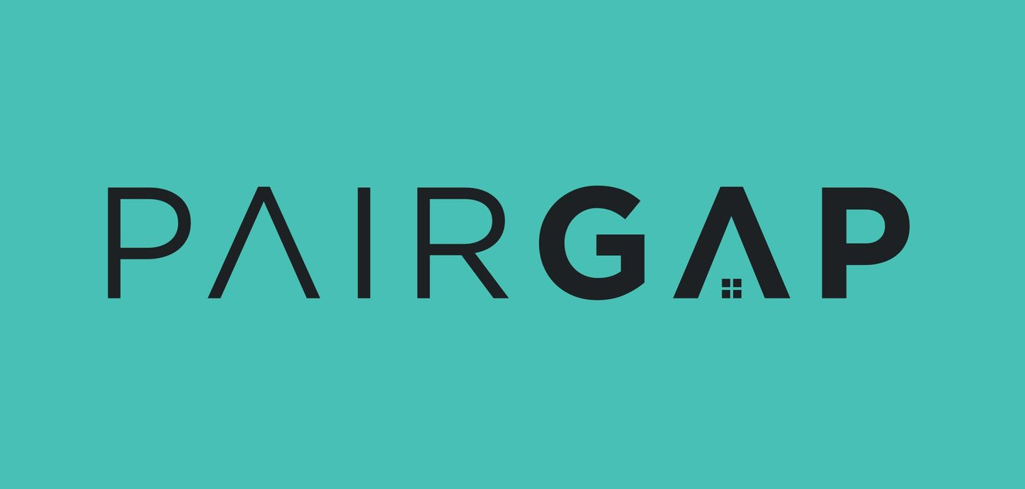 Pairgap logo on a teal background. The