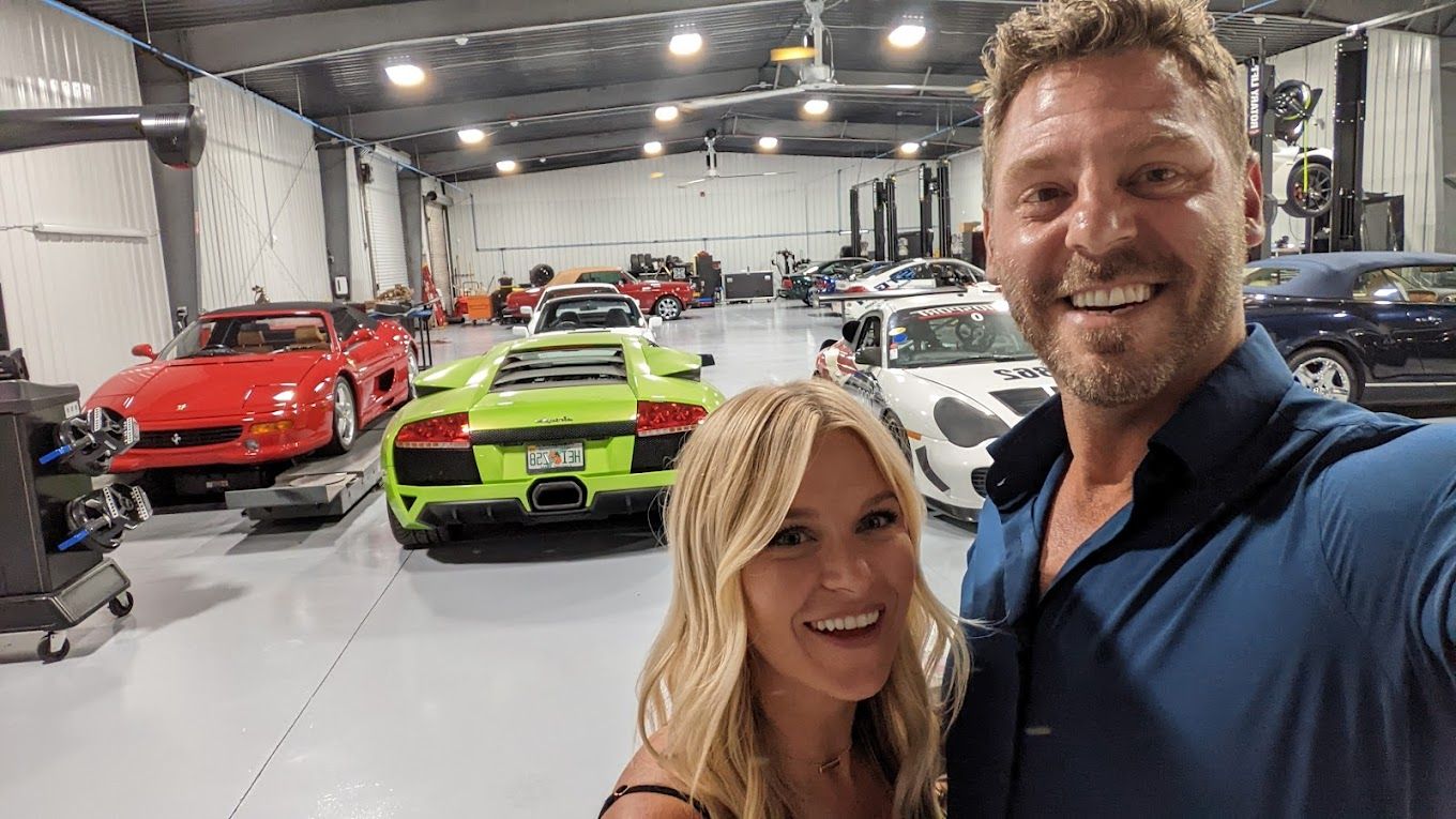 Man and Woman in SRQ Motorsports in Sarasota, FL
