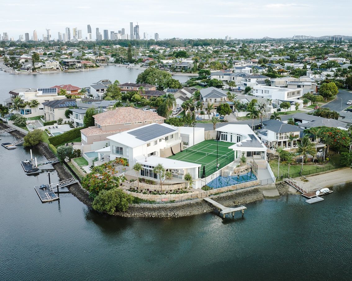 Fairlight Residential Build With Tennis Court — JIC Projects Pty Ltd in Runaway Bay, QLD