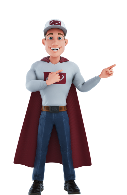 animated HVAC company technician