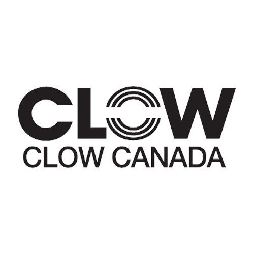 A black and white logo for clow canada on a white background.