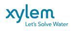 A blue and white logo for xylem let 's solve water.