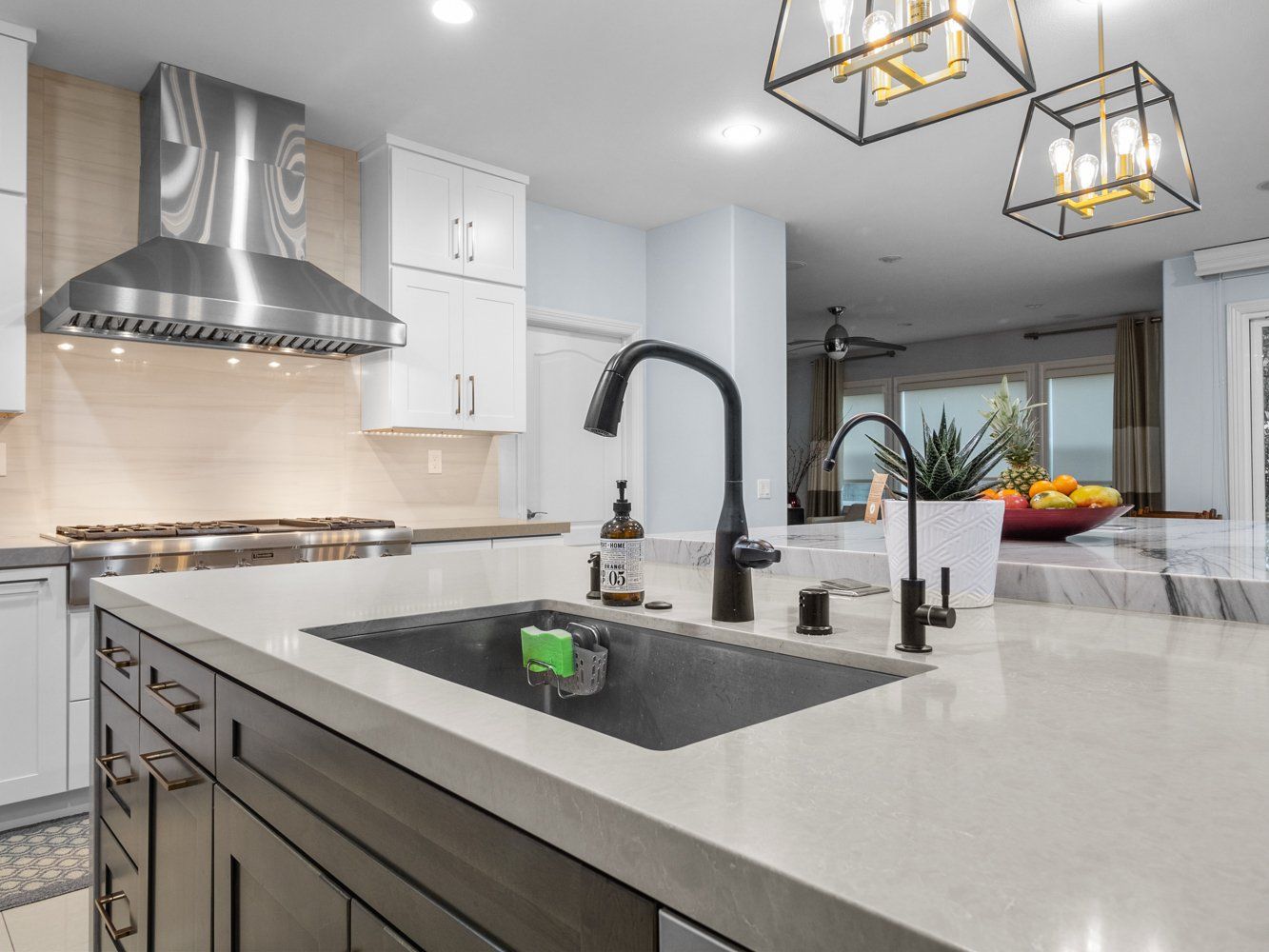 Open concept kitchen model in Aliso Viejo, CA