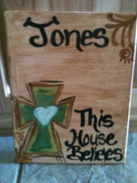 Wooden sign with
