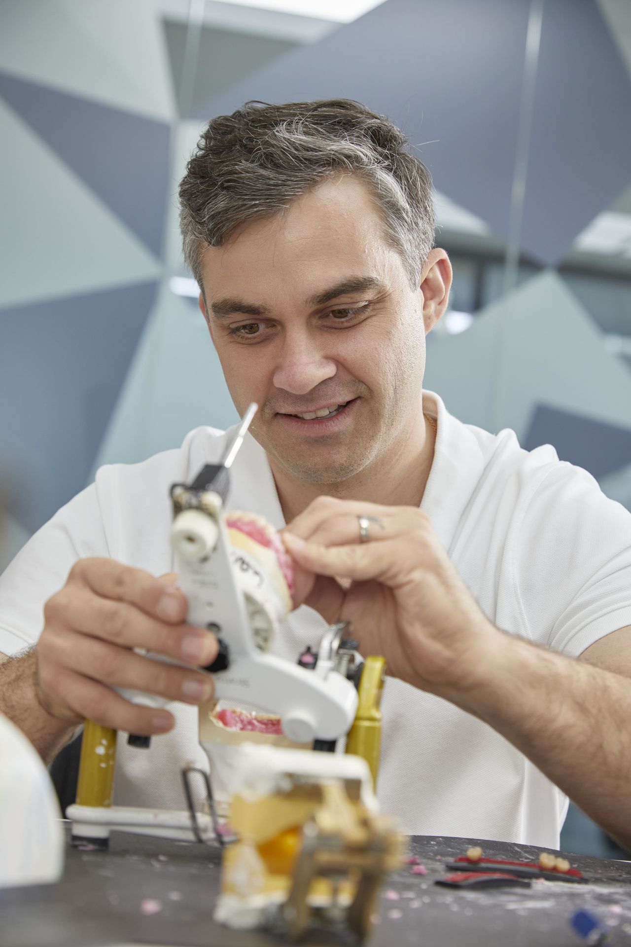 Ricky Working on Denture Repair — North Turramurra, NSW — Turramurra Denture Studio