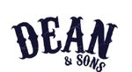 A logo for dean and sons is shown on a white background
