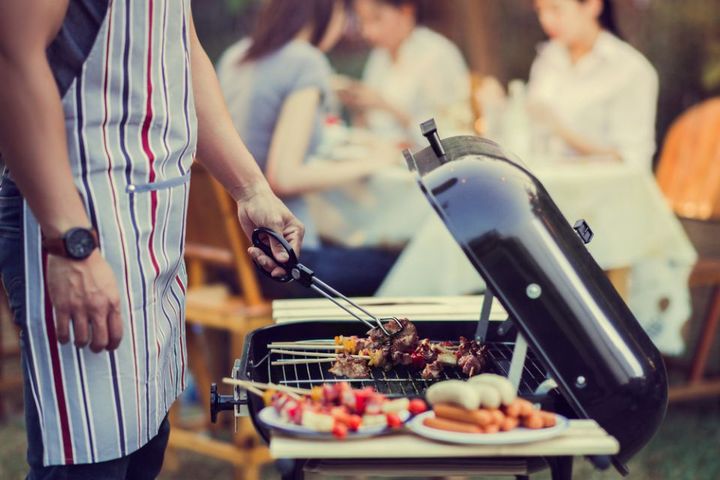 man doing bbq