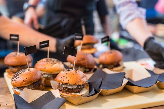 view of mini burgers