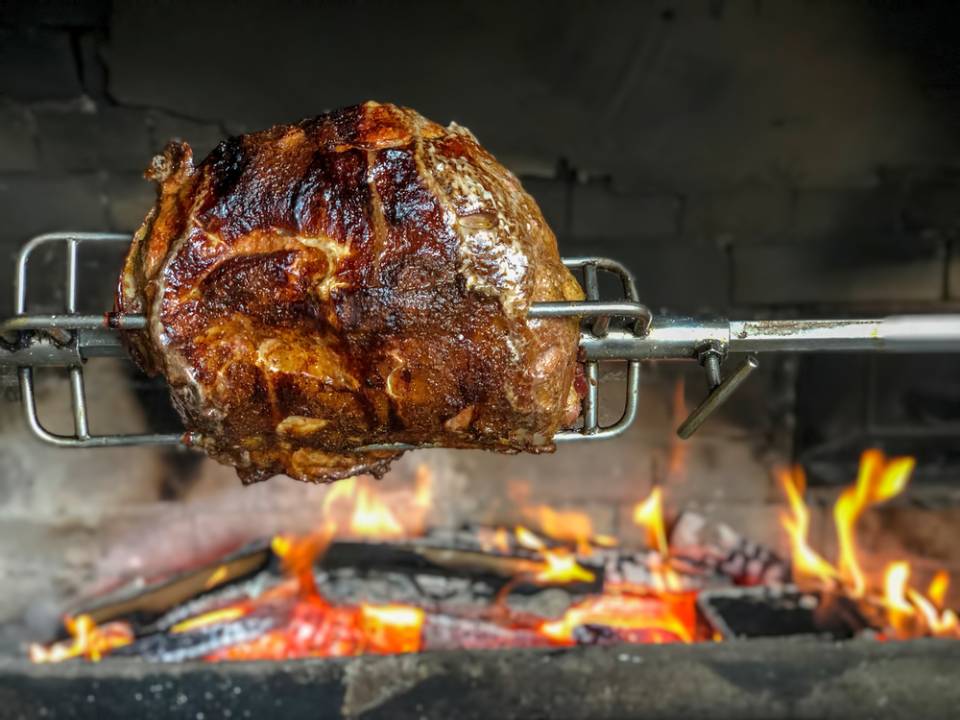 Spit Roasting meat