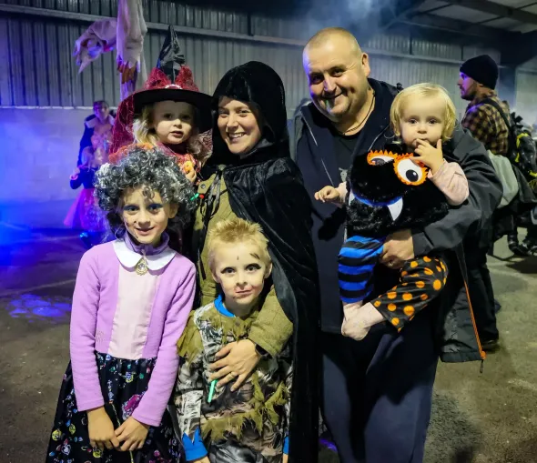 Family fancy dress at Halloween Spooktacular
