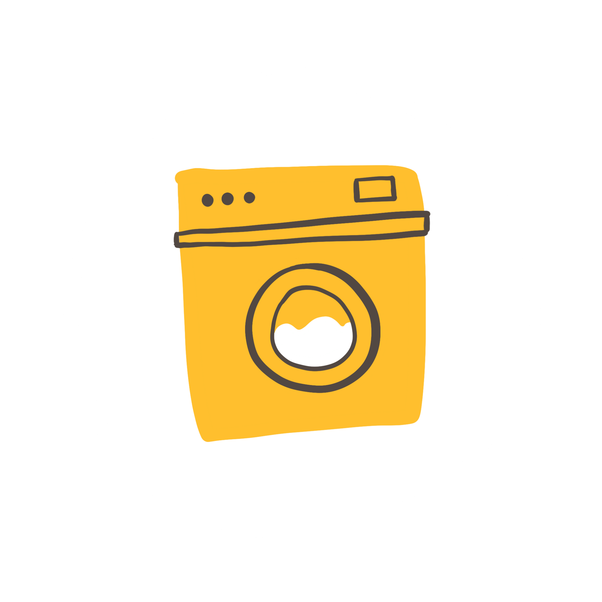 Yellow washing machine.