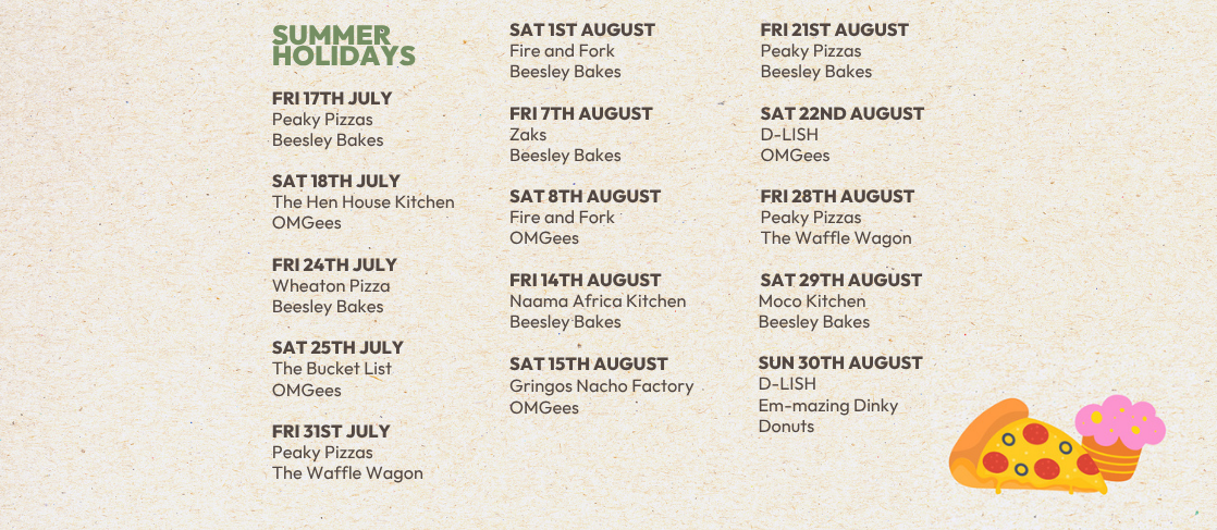 Street Food calendar at Applewood Countryside Park this July and August 2026