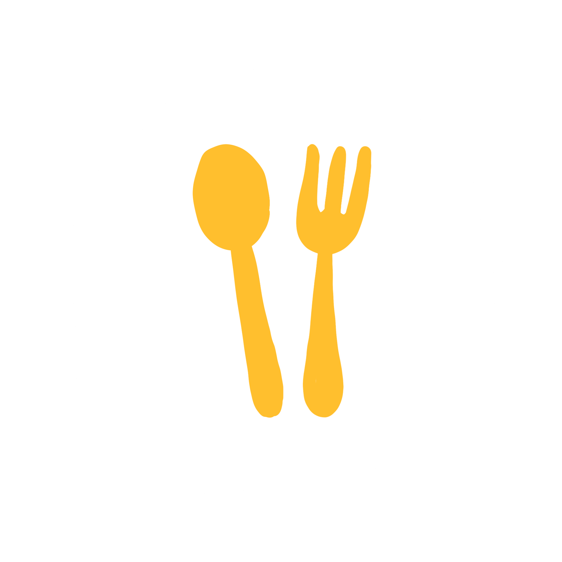Yellow spoon and fork.