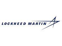 Lockheed Martin logo with dark blue text and a stylized arrow.