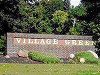 Brick sign with 