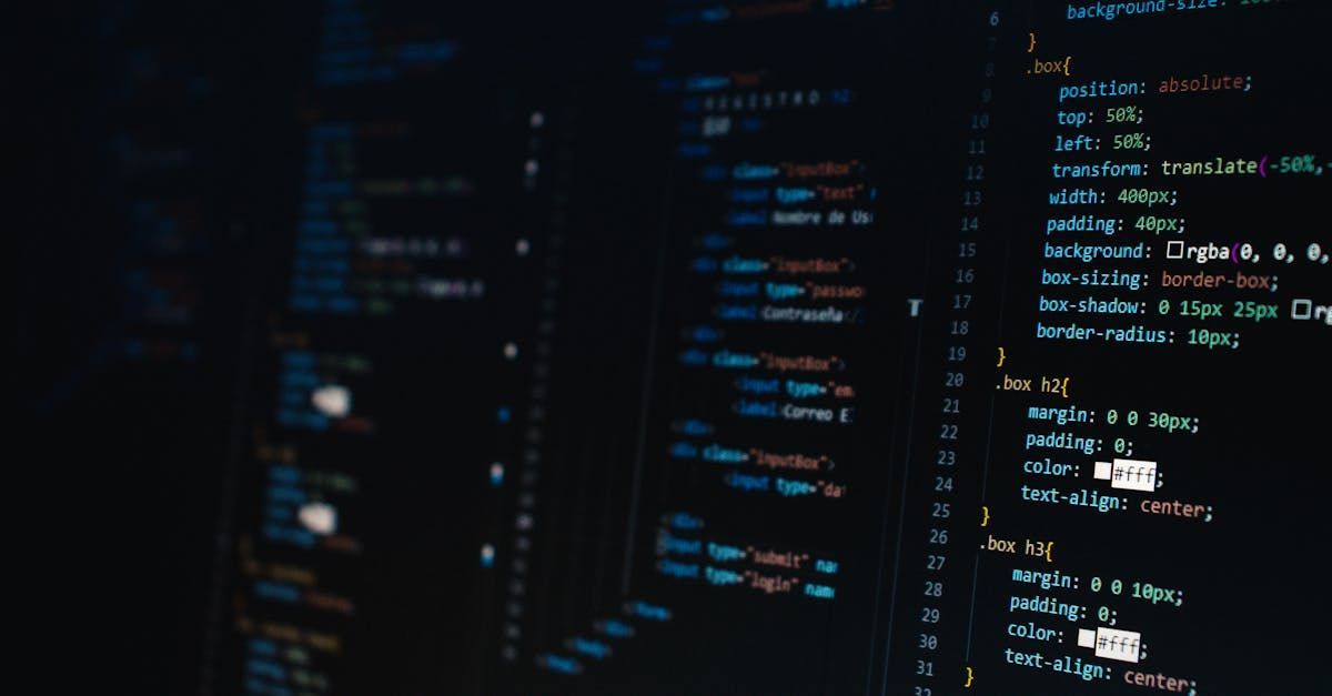 Dark code editor with blue and white syntax highlighting on a black background