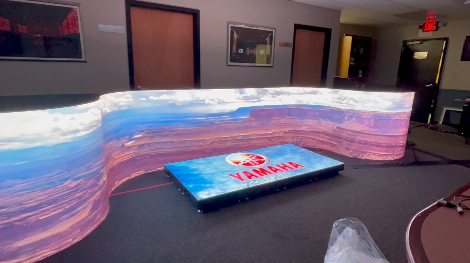 Curved LED Screen with LED Dance floor panel