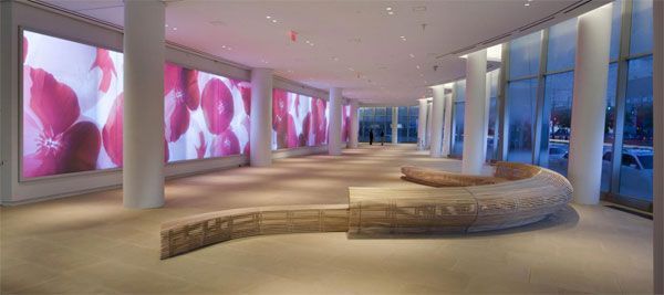 LED video wall installation in lobby LED video wall installation in lobby