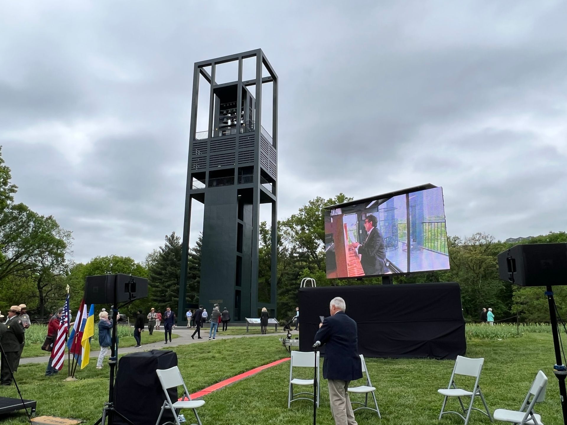 Mobile LED Video Wall Trailer 14x8 Draped Outdoor Event Bethesda MD 2