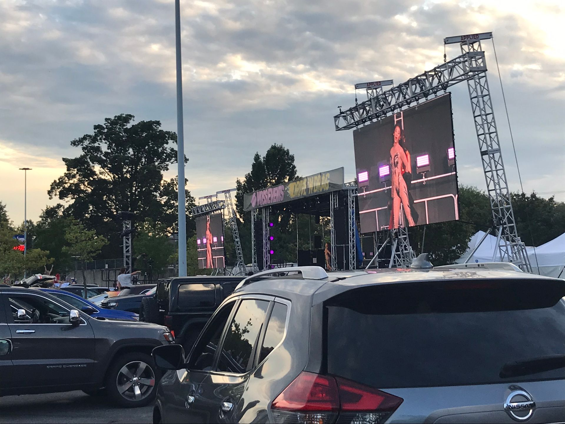 LED Video Screens Outdoor Truss Rigged
