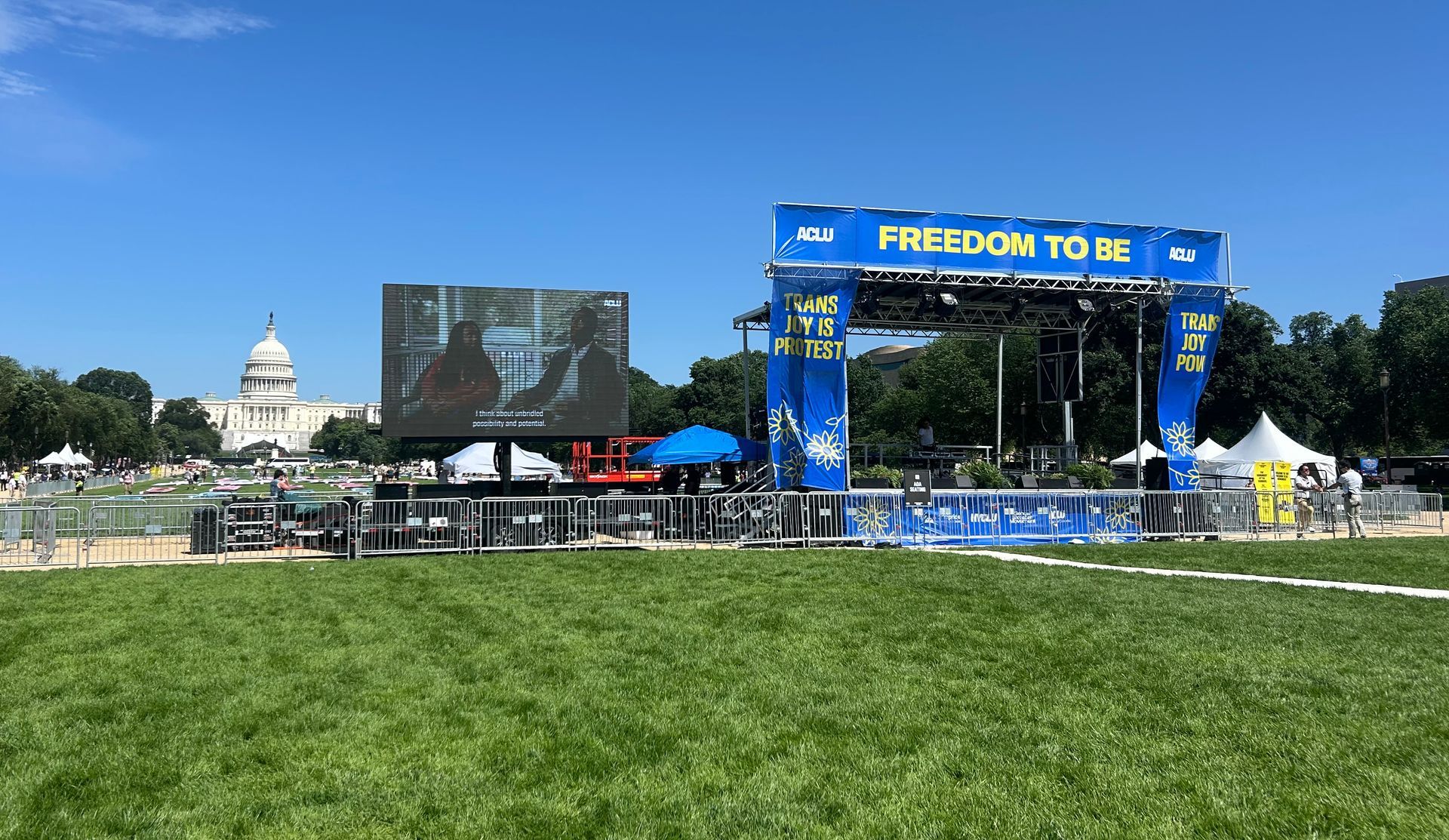 LED Trailer 17x10 in Washington D.C. on The National Mall for the World Pride.