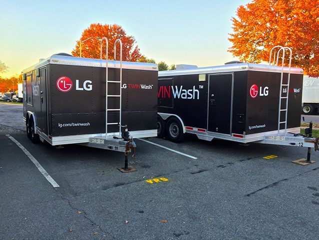 Mobile LED Video Trailer Sponsor Graphics Outdoor Concert