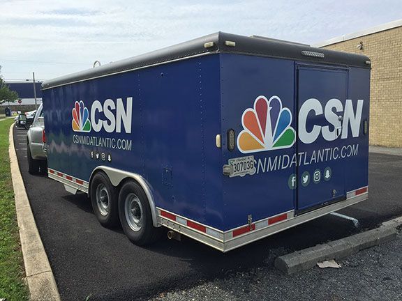 Mobile LED Video Wall Trailer 14x8 Graphics Wrap Washington DC Sponsor Event CSN