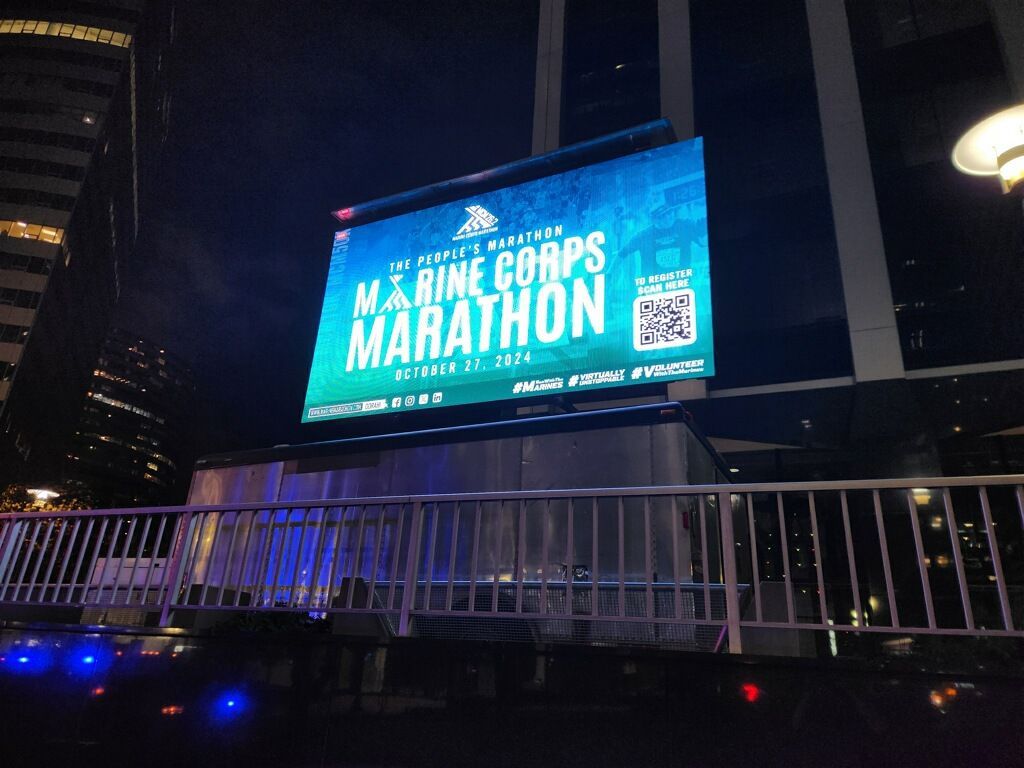 Mobile LED Trailer 14x8 in Washington DC Marine Corp Marathon