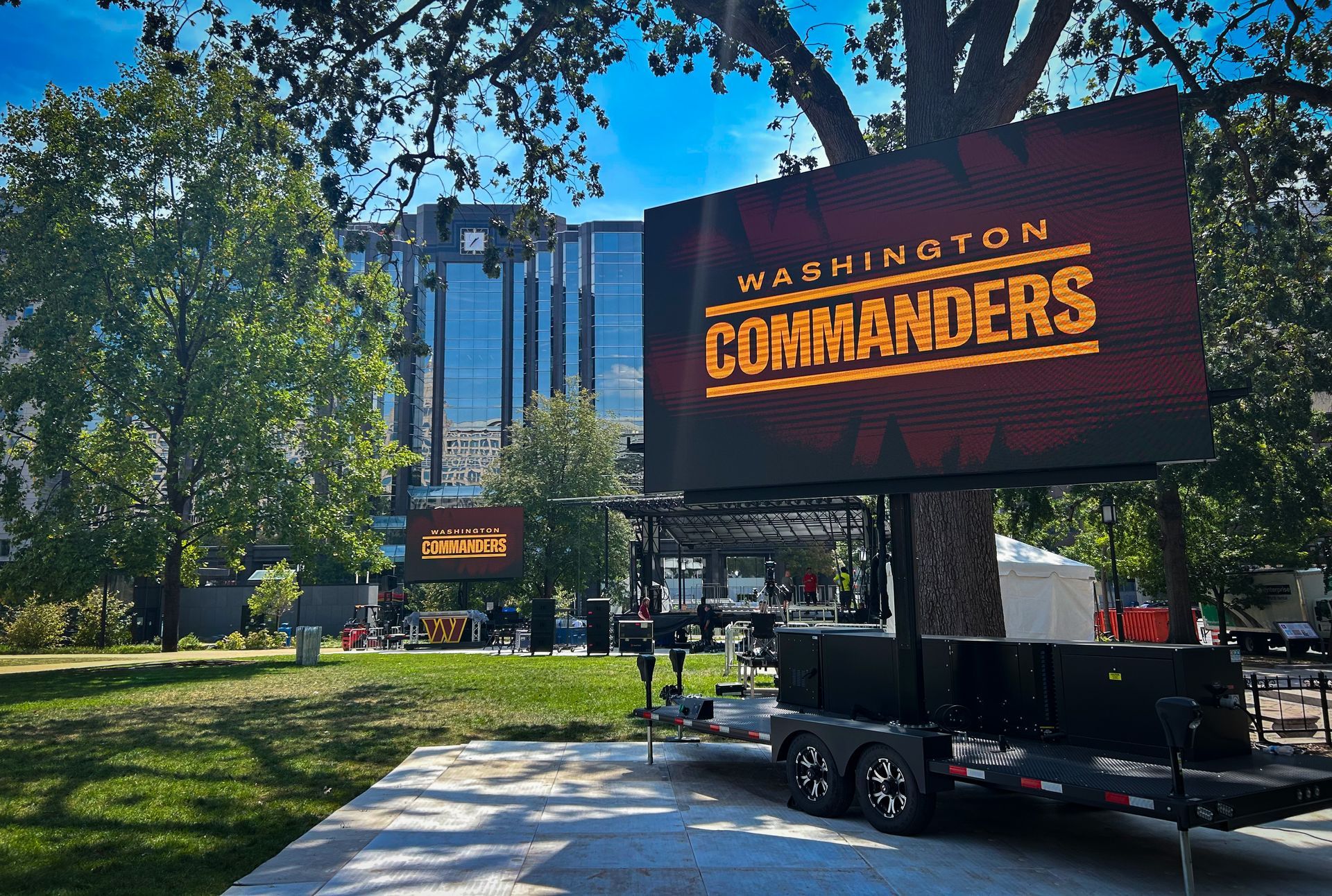 Mobile LED Trailer 17x10 in Washington DC for Commanders