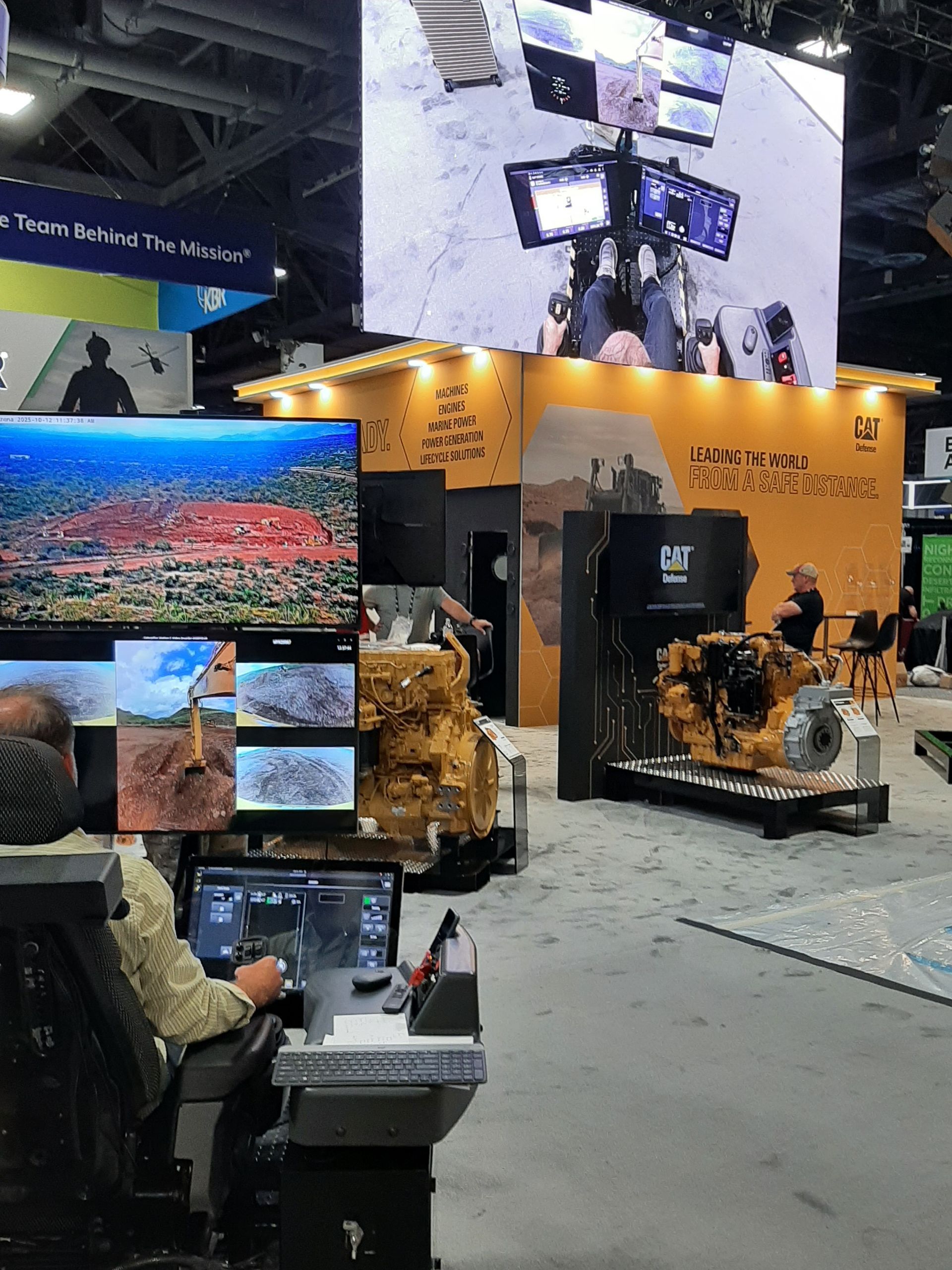 Trade Show Booth AV Support Military Defense Show CAT Booth AV