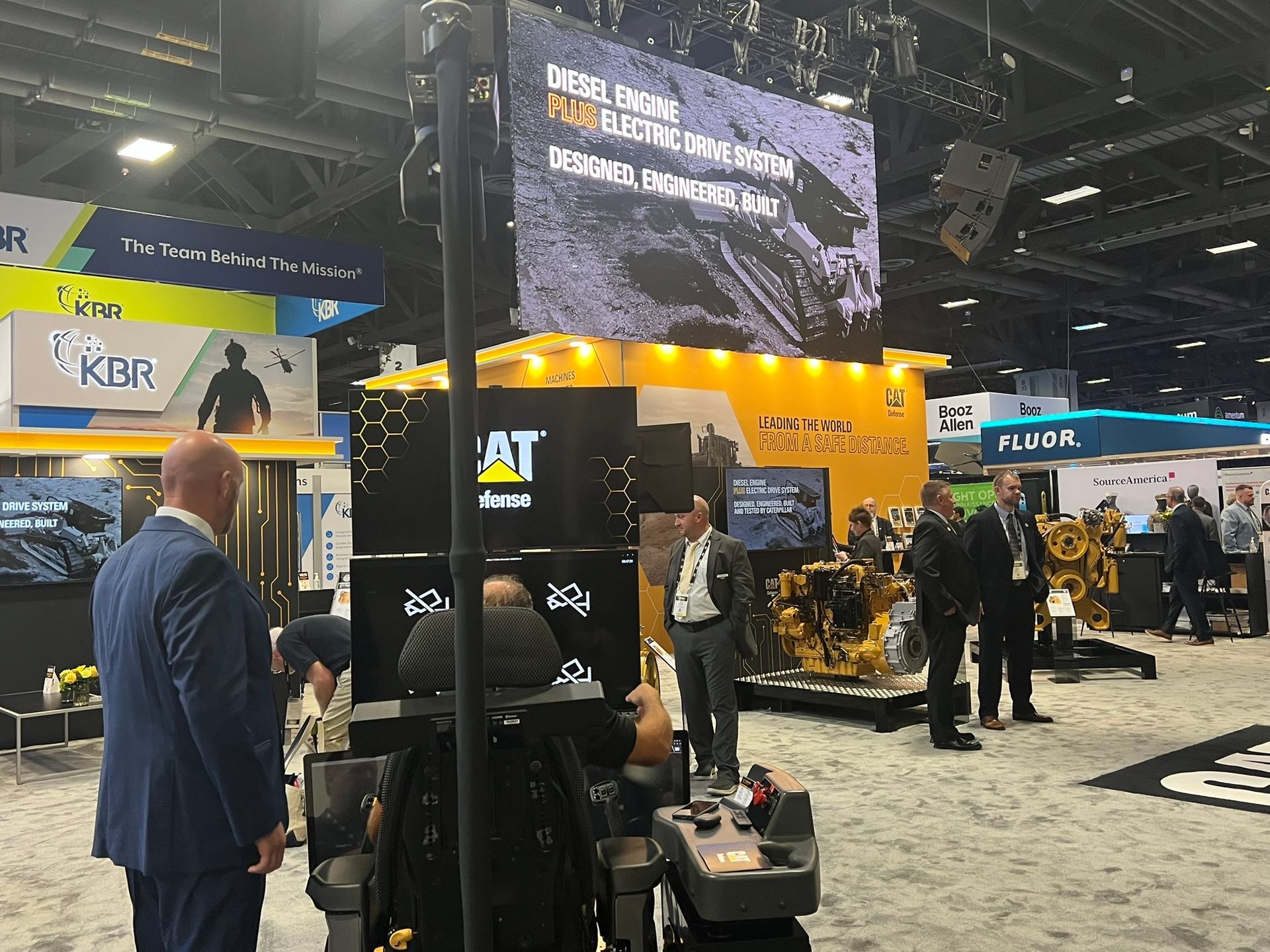 Trade Show Booth AV Support Military Defense Show CAT Booth Audio and Video