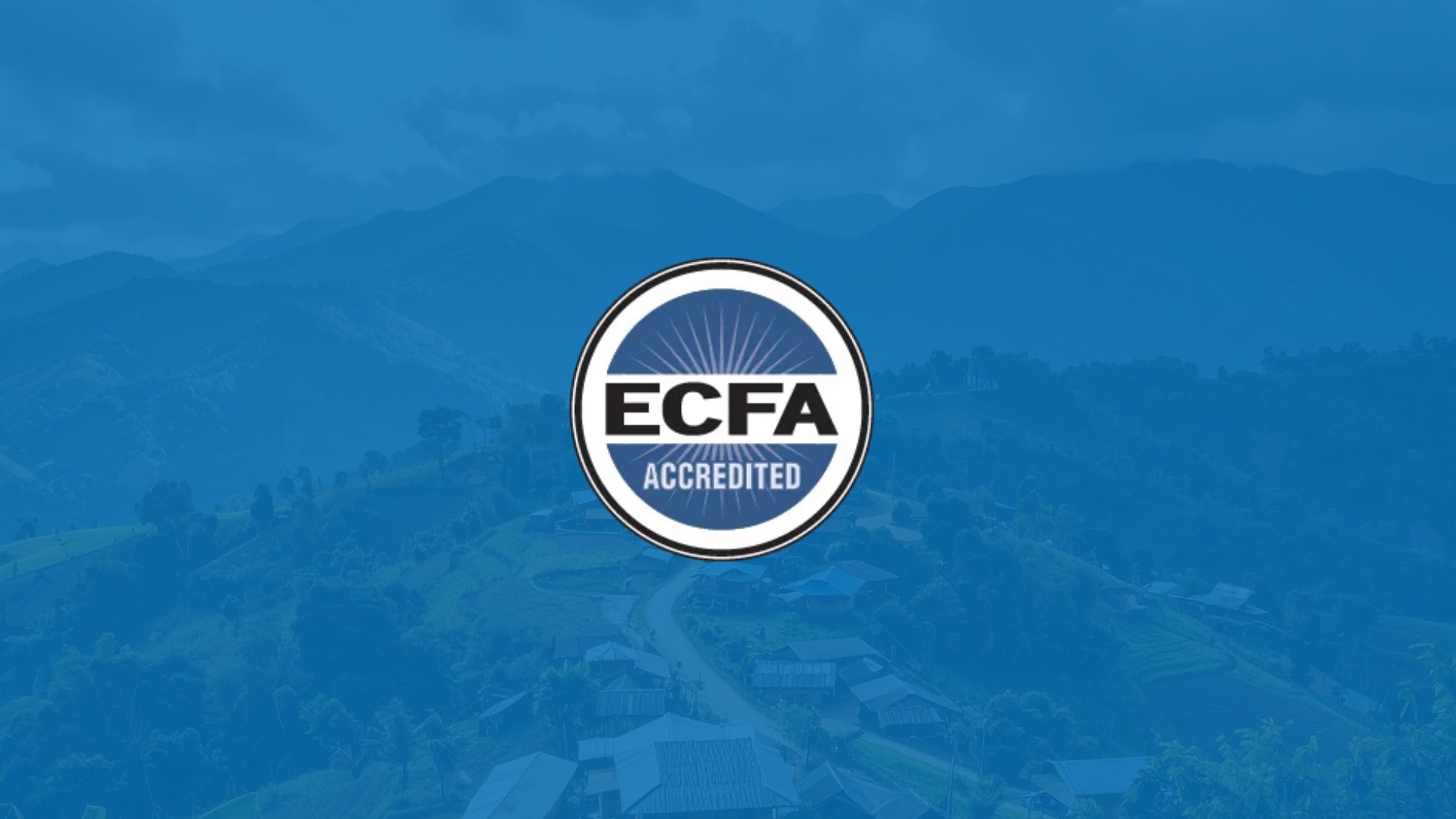 ECFA logo, encircled by a ring, with