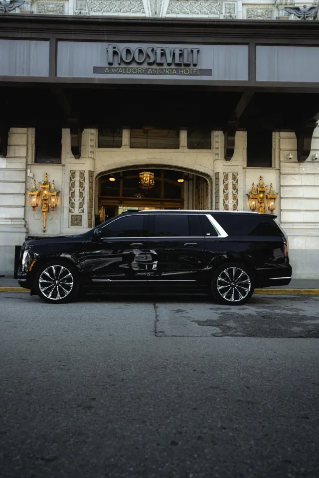 Black Cadillac Escalade luxury SUV for New Orleans car service
