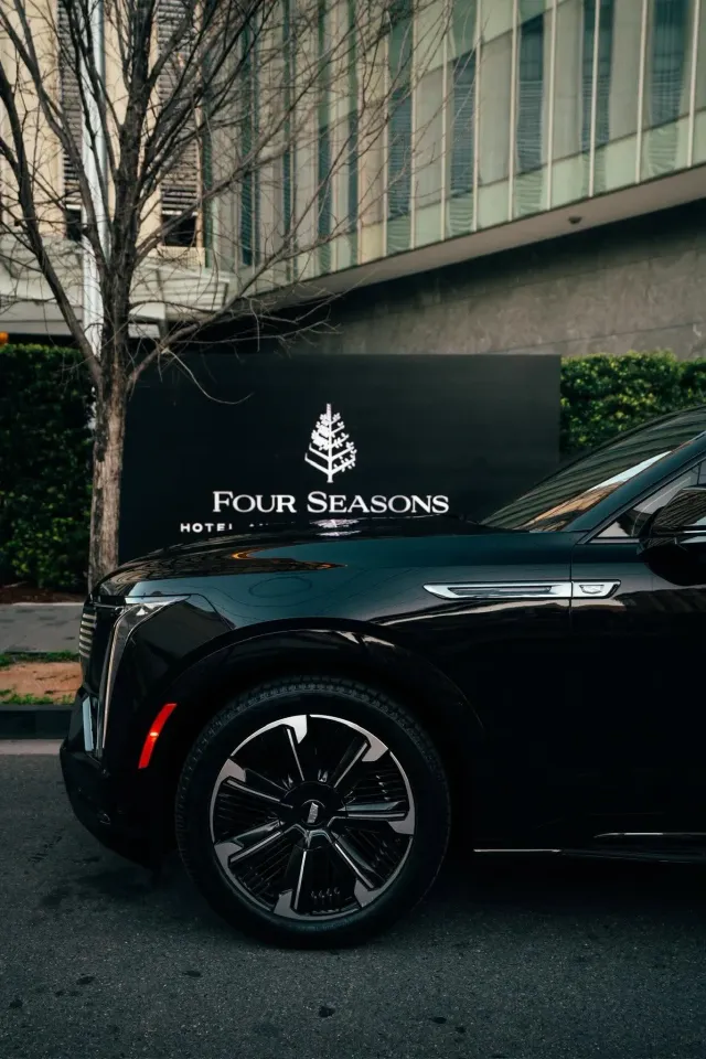Cadillac Escalade IQ luxury electric SUV chauffeured by Lagniappe Chauffeured Services in New Orleans