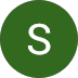 A white letter 'S' centered on a solid, dark forest-green circular background.