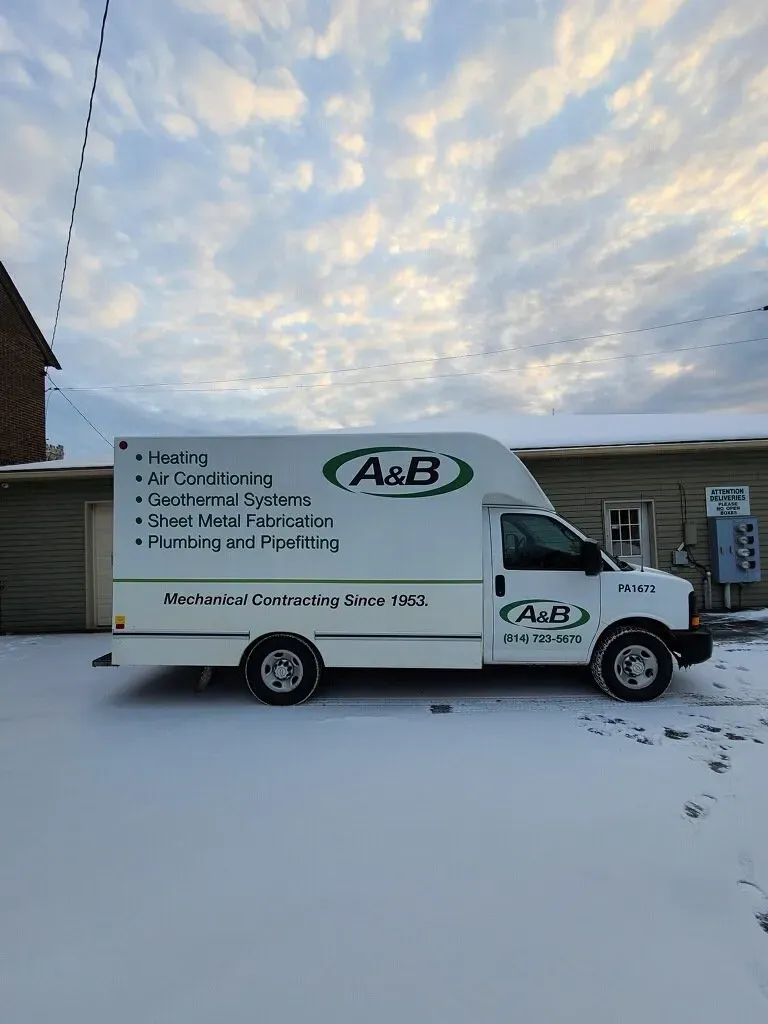 Company Truck — Warren, PA — A & B Heating & Sheet Metal Co. Inc. Company Truck — Warren, PA — A & B Heating & Sheet Metal Co. Inc.
