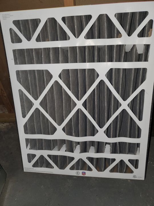 Dirty pleated air filter