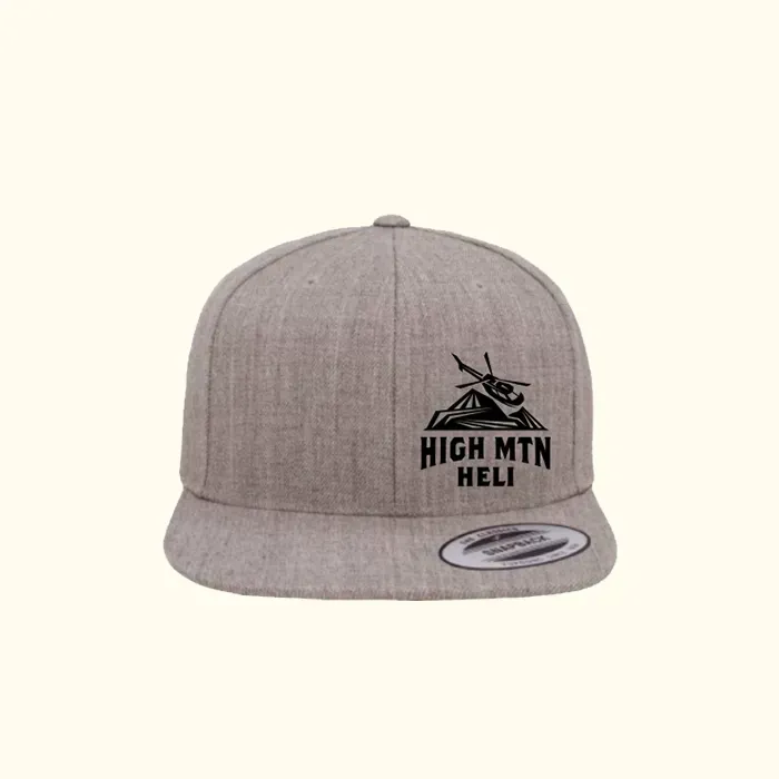 Heather Grey/Black Snapback Hat