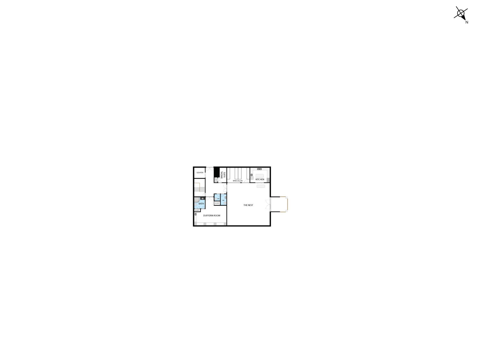 A floor plan of a house on a white background.