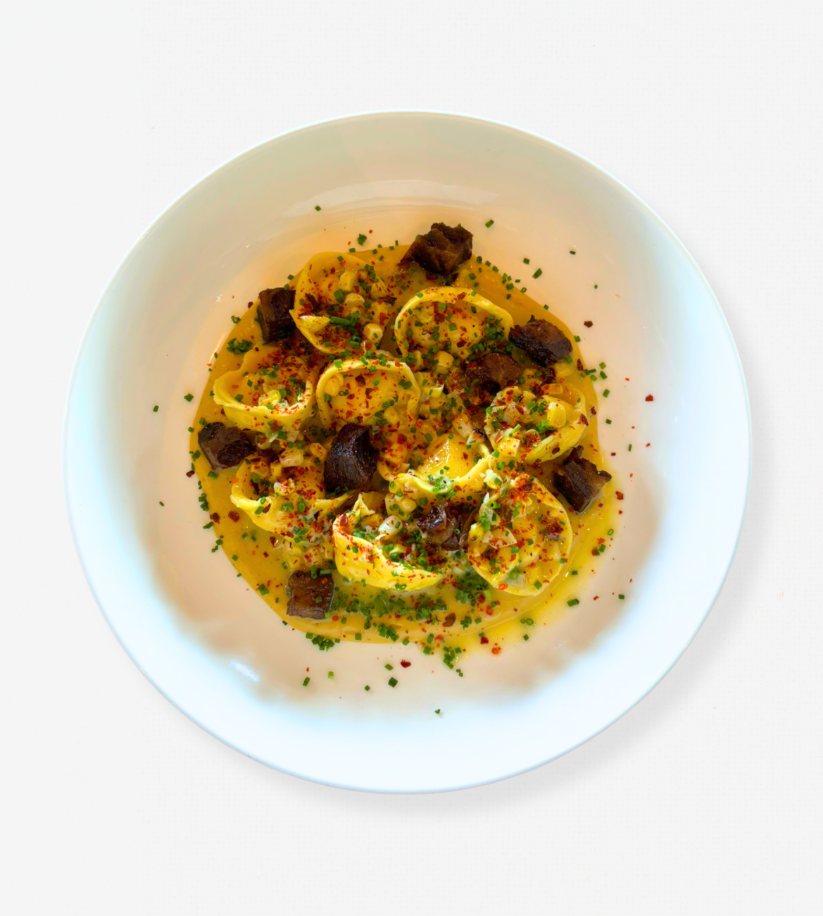 A plate of Ricotta Cappelletti.  